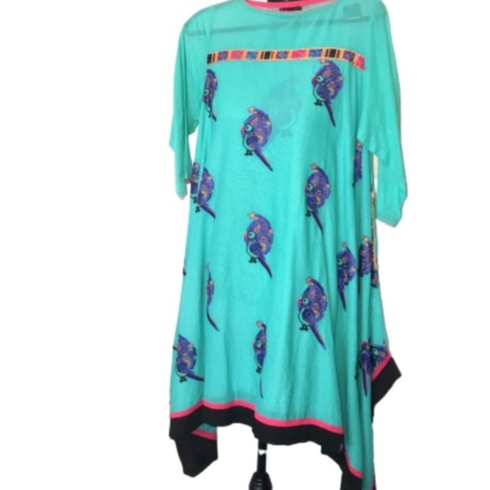 Rang Ja Women’s/Girls Turquoise Funky Top/Shirt